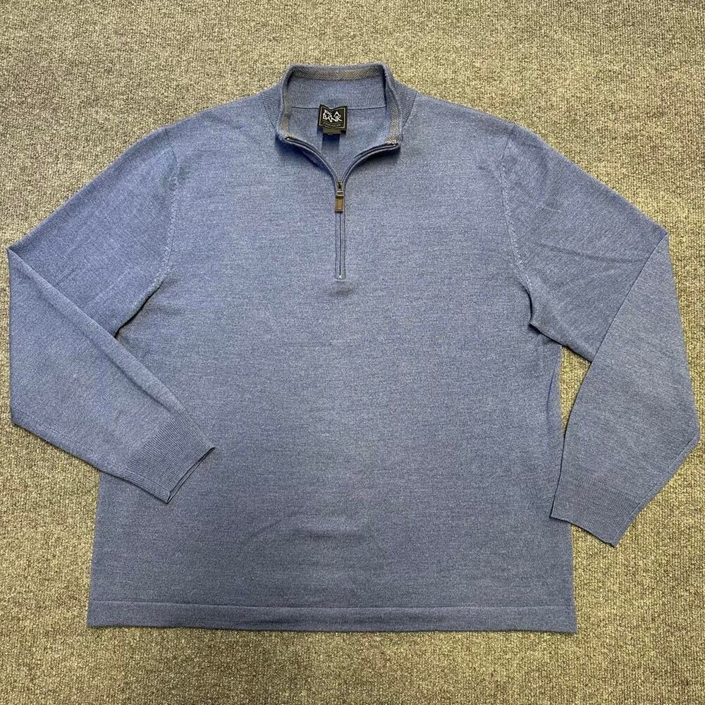 Jos A. Banks Men’s Traveler 1/4-Zip Merino Wool Sweater Tailor Fit Long Slv XXL